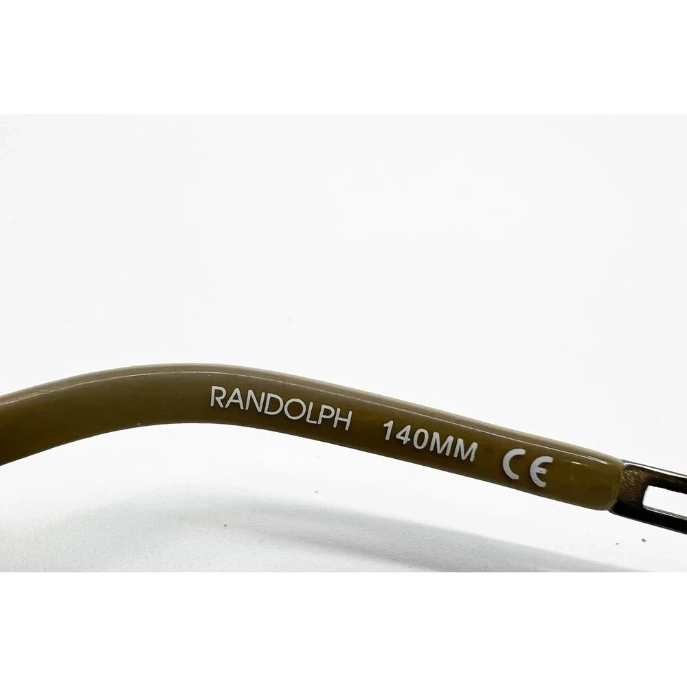 Randolph Willow Eyeglasses Mens Brown Metal Rectangle Frame 52-18-140